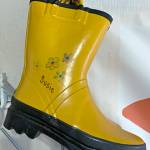 Kat Bryant | Grays Harbor News Group                                The Cosmopolis Volunteer Fire Department named SusanMarie an honorary firefighter after her first fundraiser 14 years ago and gave her these boots.