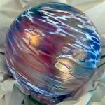 Kat Bryant | Grays Harbor News Group                                Opal Art Glass of Cosmopolis donated this softball-sized textured glass globe for the auction.