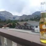 The view from the rooftop deck at my June Lake, Calif., vacation rental. I apologize for my sardonic sense of humor in this shot.