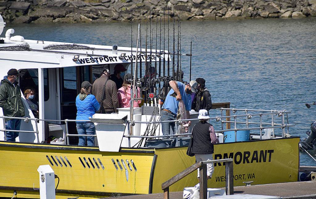 DAN HAMMOCK | GRAYS HARBOR NEWS GROUP                                 The charter boat Cormorant returned to the Westport Marina Aug. 13 after a combination bottomfish and salmon trip.
