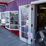 DAN HAMMOCK | GRAYS HARBOR NEWS GROUP                                 Surfer Girl Waffle Cones, Gifts and Toys has a Star Wars Stormtrooper placed at its entrance, directing a steady stream of ice cream enthusiasts to its take-out window Aug. 13.