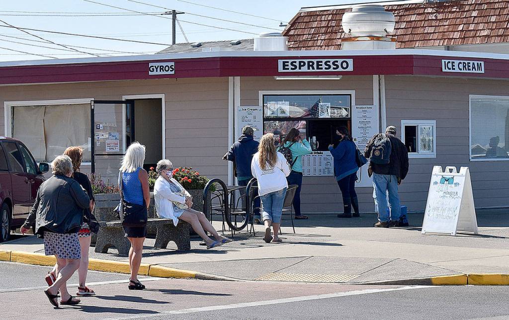 DAN HAMMOCK | GRAYS HARBOR NEWS GROUP                                 Green Monster Coffee Company, just off the marina, opened in June and is a popular stop among tourists and charter captains alike.