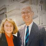 COURTESY PHOTO                                 Kellie Daniels and Slade Gorton in Washington, D.C. The year was 1992; Daniels was a junior at Washington State University and spent the summer as a Congressional intern.