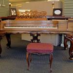 Photo by John Shaw                                 This rosewood square grand piano, originally owned by Carl S. and Belle Weatherwax, was recently donated to the Aberdeen Museum of History by Tom Quigg, who purchased the piano from his great aunt and uncle in 1975.