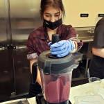 Urban Juice Factory Katherine Streifel blends a smoothie on Tuesday. The business will be closed until late September as plans to upgrade are underway. (Ryan Sparks | The Daily World)