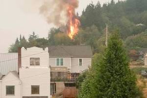 Tall fire breaks out in South Bend