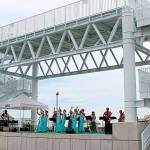 COURTESY IMAGE                                 There are options to make a tsunami evacuation platform in Westport more than a public safety structure. This example from Japan shows a platform that serves double duty as a covered performance space.
