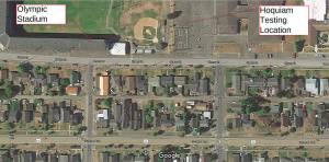 Hoquiam Olympic Stadium COVID-19 free testing location.