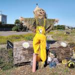COURTESY JIM HUMMER One of the more than 20 scarecrows installed so far in the Ocean Shores scarecrow contest, running this month.