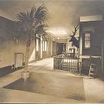The vaguely creepy and unsettling second floor hallway of the Aberdeen General Hospital at the northwest corner of Heron and Broadway, circa 1905. Built as a private home, it was purchased in 1900 by Dr. Paul Smits, who transformed it into a hospital. After Smits death in 1916, it became the King Hotel, which it remained until the building was razed to make way for the J.C. Penneys store in 1939. (Aberdeen Museum Collection)