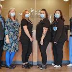 COURTESY PHOTO 
The Summit Pacific Medical Center Medication Assisted Treatment Center Clinic team: Aaron DeBard, grants program manager; Dr. Shawn Andrews; Amber Miller, MA; Beth Hindbaugh, RN; Catherine Thorpe, RN; and Rebecca Bozeman, PA-C.