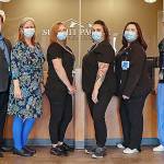 COURTESY PHOTO 
The Summit Pacific Medical Center Medication Assisted Treatment Center Clinic team: Aaron DeBard, grants program manager; Dr. Shawn Andrews; Amber Miller, MA; Beth Hindbaugh, RN; Catherine Thorpe, RN; and Rebecca Bozeman, PA-C.