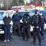 DAN HAMMOCK | THE DAILY WORLD 
Police, fire and EMS personnel were honored along with local hospitals in a short outdoor ceremony Tuesday at the Shoppes at Riverside for their dedication to the safety of Grays Harbor County residents.