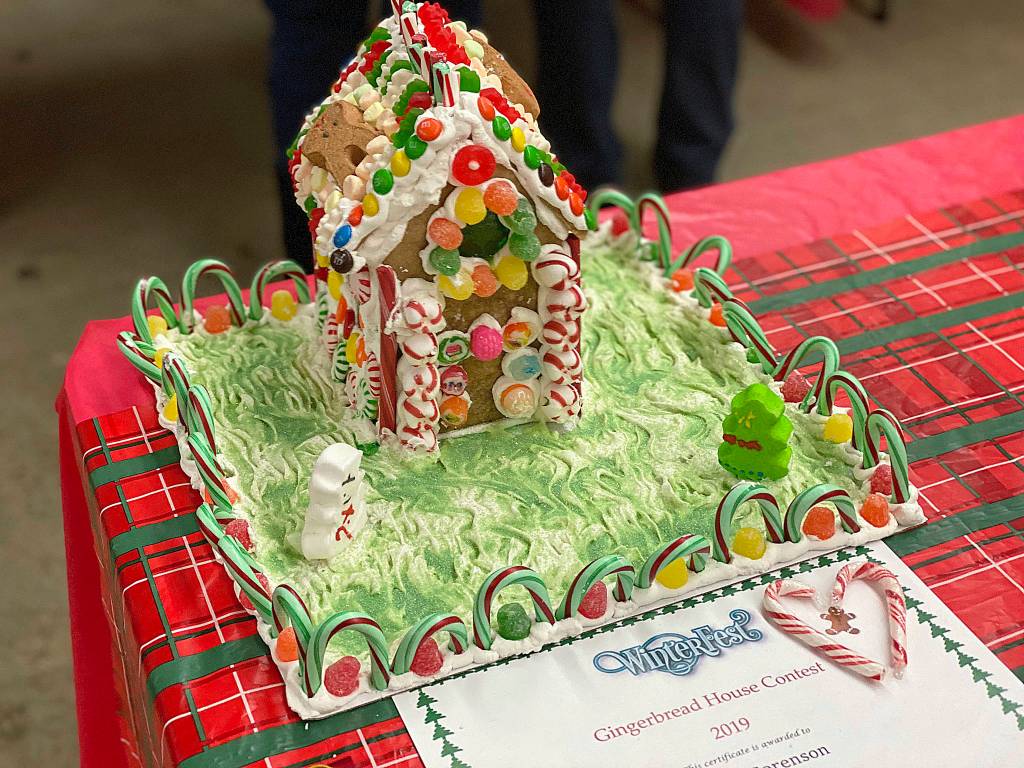 Eighty gingerbread house building kits were purchased and donated by a couple of local benefactors for those who wish to compete. The south-side Swansons and the original downtown location of the Tinder Box will be handing them out starting Nov. 17. (Photo by Rick Moyer)