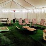 COURTESY PHOTO
The tented outdoor seating area at Ashley's Pub Haus was open for business Saturday.