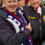 SUBMITTED PHOTO 
Grays Harbor resident Phillip Pine, left, poses for a photo with a George W. Bush impersonator during a Trump rally in Washington D.C. last week.