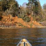 STEVE SWANSON PHOTO 
Canoeist Steve Swanson returned from an outing to Neds Rock Sunday and found the latest landslide covering State Route 109 near where his group had parked.