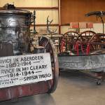 DAN HAMMOCK / THE DAILY WORLD 
The Aberdeen Museum of History artifacts that survived the armory fire of 2018 sit in a warehouse off Port Industrial Road as the museum board continues to look at options for long-term storage and future collection display.