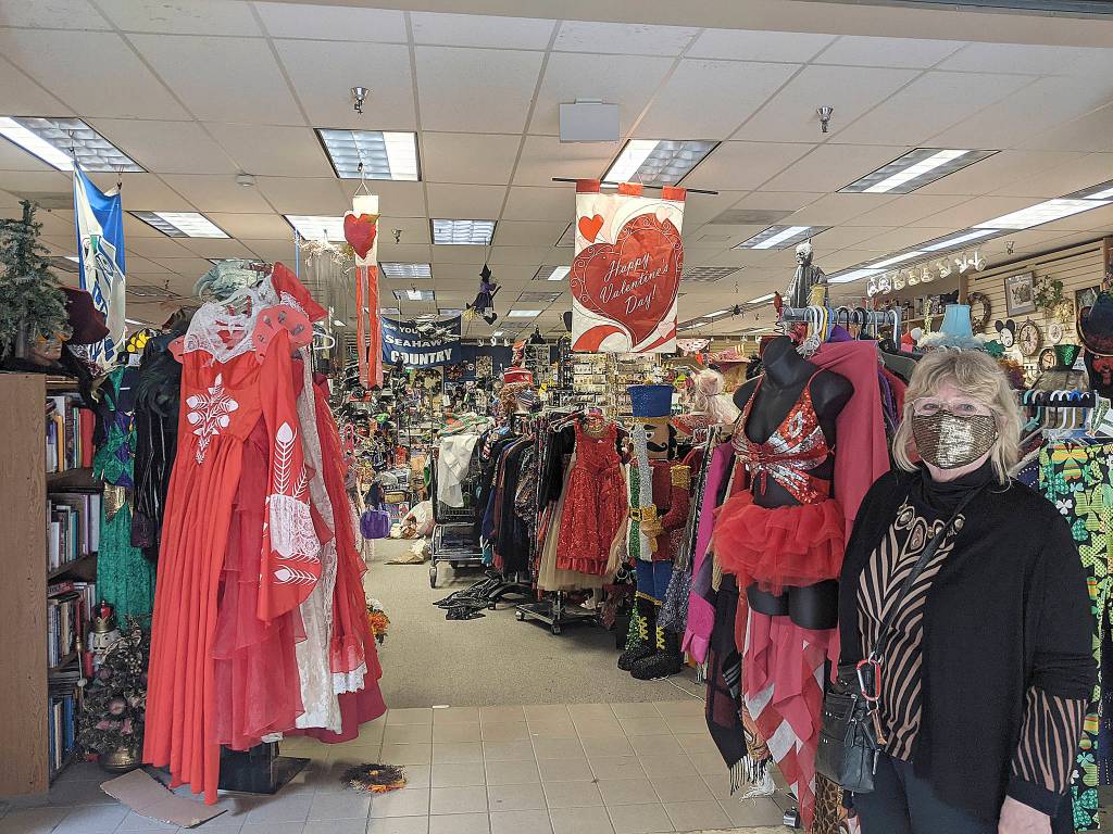 DAVE HAVILAND | THE DAILY WORLD
Gail Andrews, owner of All that Glitters and Pandora’s Box, is worried that she won’t be able to find enough storage space for her store.