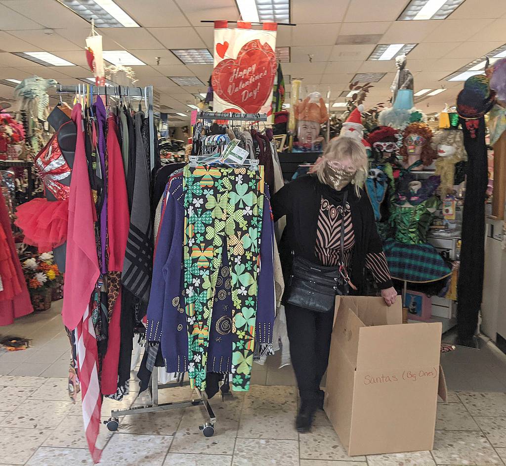 DAVE HAVILAND | THE DAILY WORLD
Gail Andrews, owner of All that Glitters and Pandora’s Box, is worried that she won’t be able to find enough storage space for her store.