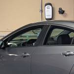 Photos by DAVE HAVILAND | THE DAILY WORLD
Electric vehicle charging stations are made available on the second story of the buildings parking garage.