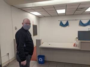 Photos by DAVE HAVILAND | THE DAILY WORLD
CEO Craig DuBlanko stands where people would await housing support inside the lobby area.