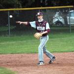 Montesano shortstop Bode Poler went 3-for-3 and hit a game-winning, walk-off double in the bottom of the seventh inning to give Monte a 5-4 victory over the River Ridge Hawks on Friday in Montesano. (Ryan Sparks | The Daily World)