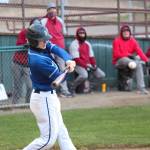 Elma leadoff hitter JT Tiffany connects for a base hit during a double header against the Hoquiam Grizzlies on Tuesday at Olympic Stadium in Hoquiam. (Ryan Sparks | The Daily World)