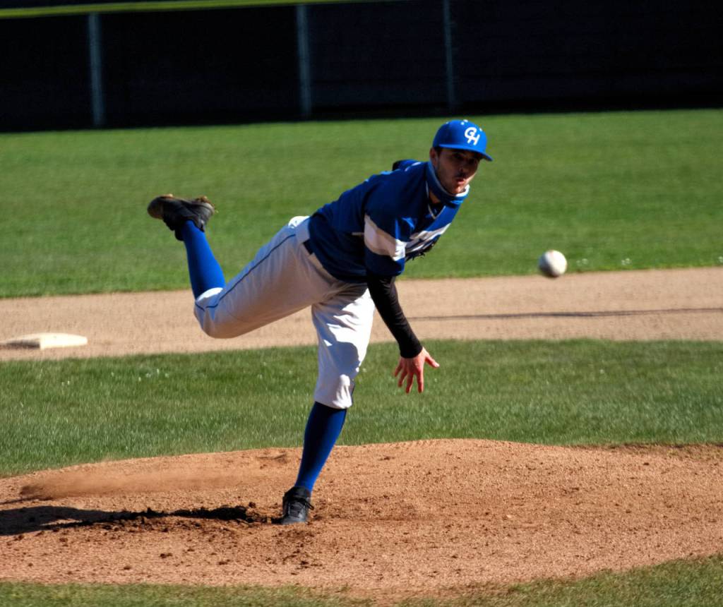 RYAN SPARKS | THE DAILY WORLD 
Grays Harbor pitcher Tyler Garcia allowed two earned runs on seven hits in seven innings pitched in a 2-1 loss to Tacoma on Sunday at Olympic Stadium in Hoquiam.
