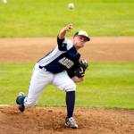 ERIC TRENT | THE CHRONICLE Aberdeens Hunter Eisele throws a pitch during the Bobcats 10-0 loss to WF West on Friday in Chehalis.