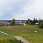 DAVE HAVILAND THE DAILY WORLD 
The current Hillier Union Building on the Grays Harbor College Campus as seen from the Gene Schermer Instructional Building. The new union building will be built north of the current building (to the right in the photo) overlooking Lake Swano.