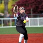 RYAN SPARKS | THE DAILY WORLD Montesano pitcher Reghann Fairbairn allowed just four hits in throwing a seven-inning shutout over Castle Rock in the 1A District 4 title game on Wednesday.