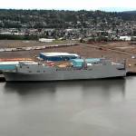 DAVE HAVILAND | THE DAILY WORLD
The Cape Orlando docked at the Port of Grays Harbor's Terminal 4 in Aberdeen prepares to load vehicles and equipment for Exercise Talisman Sabre 21 in Australia.