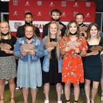 DAN HAMMOCK | THE DAILY WORLD 
Ten Hoquiam High School students were presented their Silver and Gold awards at the high school May 17. Back row from left: Makenna Catron, Joe Rodgers, Cayden Kempf, Noah Sudderth, Emiley Daniels. Front row from left: Sadie Carlyle, Tauni Hilliard, Hailey Lawrence, Emiley Elders and Amelia Mohr.