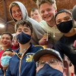 SUBMITTED PHOTO The Aberdeen and Hoquiam boys swim teams pose for a photo during the 2A District 4 Championships on Wednesday in Shelton.