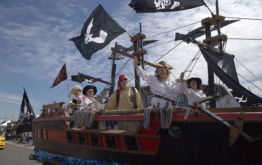 Courtesy KJW Photography and Rusty Scuppers Pirate Daze 
The Half Moon Bay Pirates will be sailing a new 30-foot pirate boat down Westhaven Drive in this years Rusty Scuppers Pirate Daze Parade Sunday in Westport.