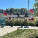Courtesy Melissa Baum 
The Lindsey Baum Memorial Garden at Beerbower Park is festooned with balloons, signs and toys on Saturday, the 12th anniversary of her disappearance from McCleary. She was 10 when she disappeared. Her remains were found in Kittitas County in 2018.