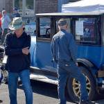 DAN HAMMOCK | THE DAILY WORLD 
Hoquiams Polson Museum brought Cecil Herringtons 1924 Franklin 10-C across the river to Levee Street for Saturdays Hoquiam Pushrods River Run Revival car show. Herrington was the museums Pioneer of the Year in 2006. Next to the car was a tent with the museum stores latest book titles for sale.