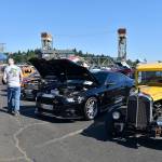 DAN HAMMOCK | THE DAILY WORLD 
A little something for everyone who loves cars was at the Hoquiam Pushrods River Run Revival car show on Levee Street Saturday. In the foreground is a 1932 Pontiac registered to David Rowe of South Bend. Its sitting next to a newer model Shelby.