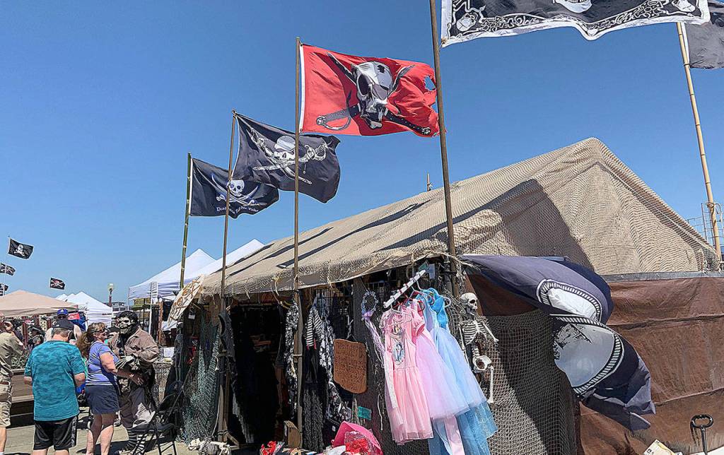 DAN HAMMOCK | THE DAILY WORLD 
All things pirate were for sale at Rusty Scuppers Pirate Daze in Westport Saturday.