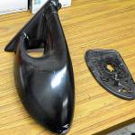 State Patrol investigators are seeking a Toyota Celica missing this passenger side mirror for a hit-and-run collision with a bicyclist on State Route 109 near Ocean City June 22. (Courtesy Washington State Patrol)
