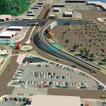 Current rendering of the East Aberdeen rail separation project, showing the overpass and roundabout. (Courtesy City of Aberdeen)