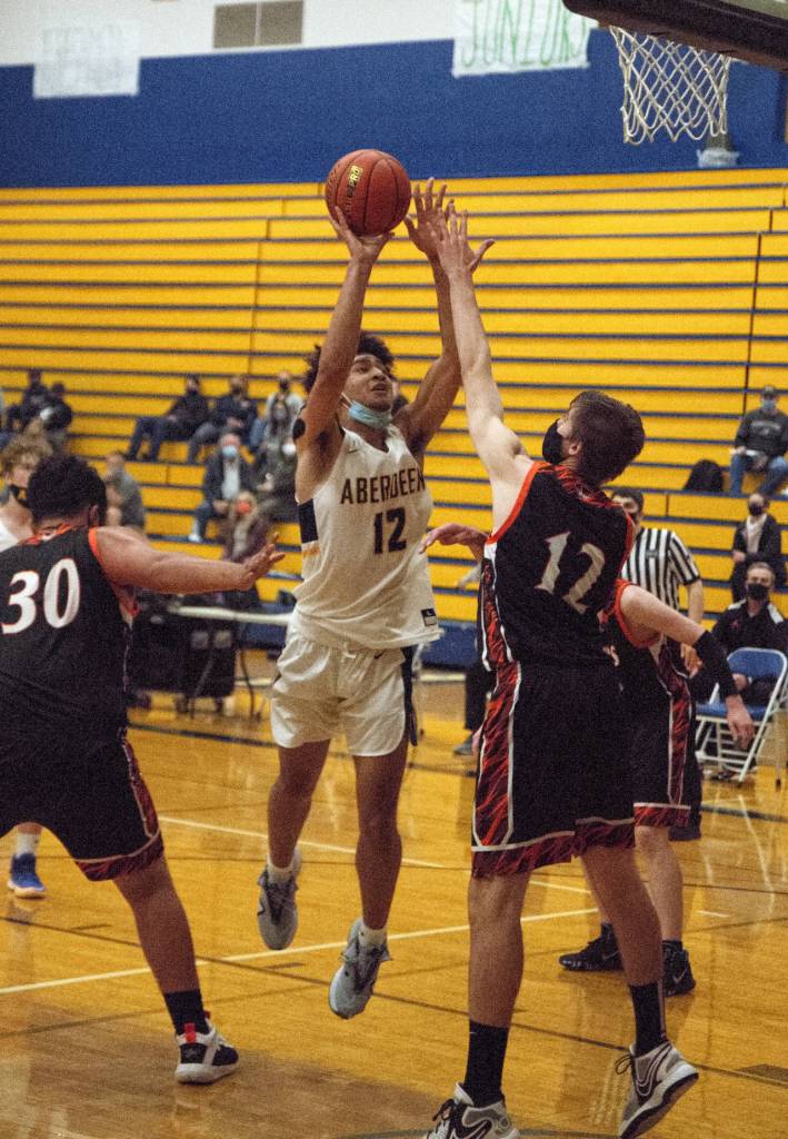 DAILY WORLD FILE PHOTO 
Aberdeens Jayden Watson (12) was named to the Honorable Mention list as the 2A Evergreen Conference announced its all-league team in late June.