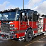 DAN HAMMOCK / THE DAILY WORLD 
One of Aberdeens newest fire apparatus. It and all other Aberdeen fire equipment would be combined with Hoquiams if approval is given for the formation of the Central Grays Harbor Regional Fire Authority.
