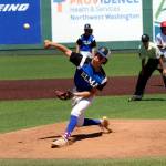 PHOTO BY AMY SPOON Elma pitcher Cam Green picked up the win in Thursdays state championship game, allowing two earned runs with eight strikeouts in 4 2-3 innings pitched in a 12-5 victory over North Central (Seattle) Little League on Thursday in Everett.