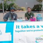 Courtesy of Grays Harbor County Public Health 
Vaccines are abundant and free at multiple providers across Grays Harbor County. Pictured, left, in the above photo is Grays Harbor County Public Health Vaccine and Testing Branch Director Daniel Hannawalt-Morales.