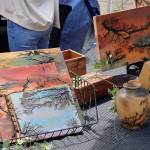 DAN HAMMOCK | THE DAILY WORLD 
Aberdeen Art Walk is back for 2021 this Saturday, with a new look and a new location, at Morrison Riverfront Park. About 40 artists and vendors will be at the park displaying and selling their wares, like these pieces featured at the 2019 event.