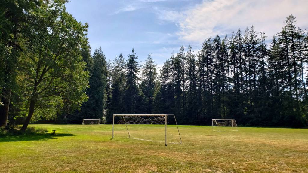 RYAN SPARKS | THE DAILY WORLD The soccer fields on the west side of Makarenko Park will come into play for four holes of a proposed disc golf course at the Cosmopolis recreational area.