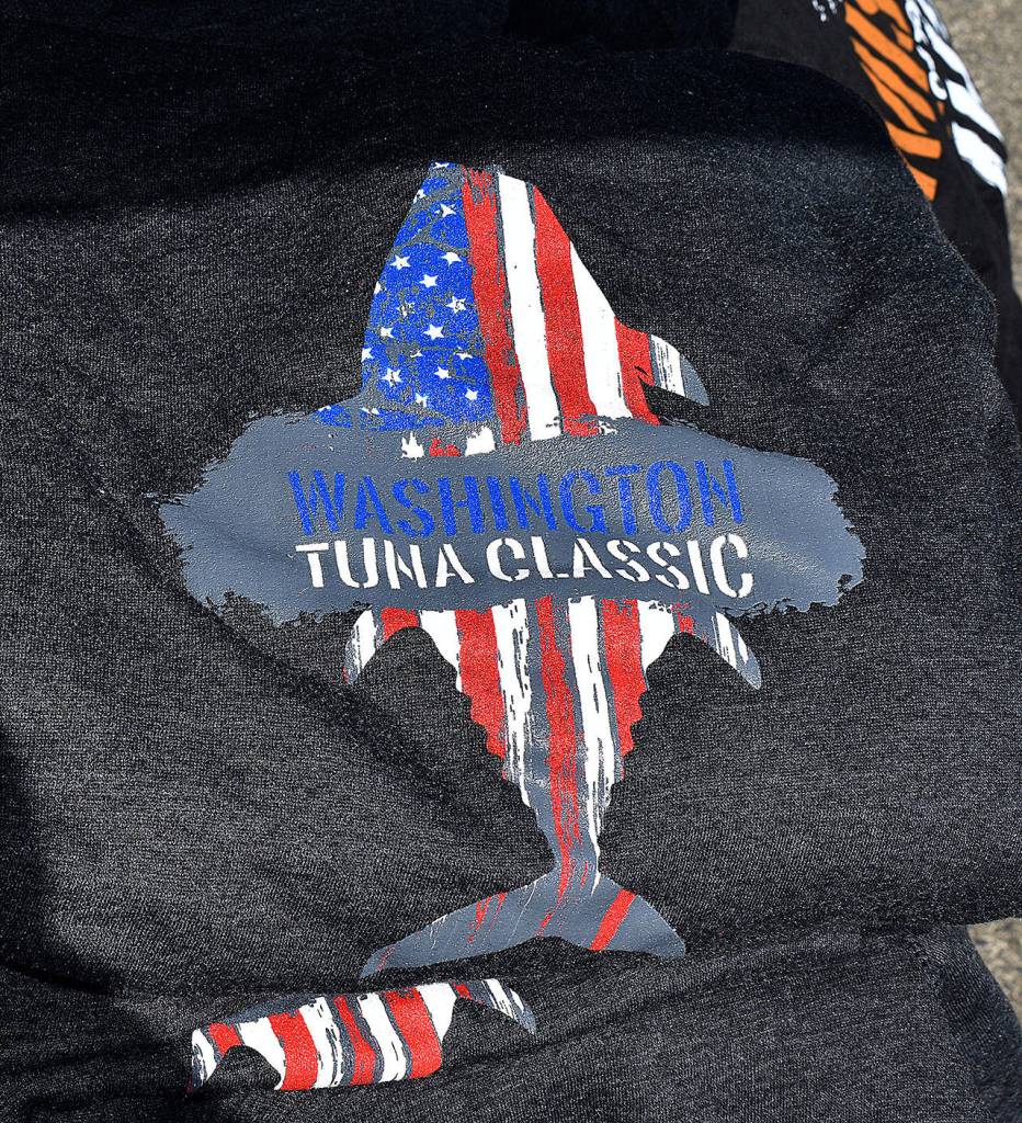 DAN HAMMOCK | THE DAILY WORLD 
Whether youre in the tournament or not, theres plenty of colorful Washington Tuna Classic merchandise for sale near the Westport weigh shack when the tourney comes to town Aug. 13-14.