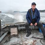 Courtesy of Coast Guard District 13 
Westport South Beach Historical Society Executive Director John Shaw was aboard one of two historic Coast Guard vessels donated to the historical society as they made their way from the Columbia River to the Westport Marina on Aug. 16, 2021.